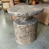 Restoration Hardware Ponti Oval Marble Side Table