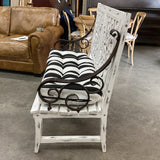 Painted Bench with Cushion