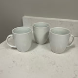 Set of 3 White Mugs