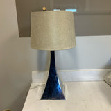 Mirrored Square Base Lamp