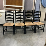 Set of 4 Rush Bottom Chairs