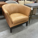 West Elm Leather Tulip Chair