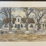 South African Kleyi Constantia Landscape Watercolor