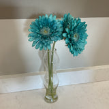 Glass with Daisy Stems