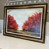 Red Tree Framed Art