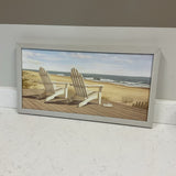 Adirondack Chairs by the Beach Canvas