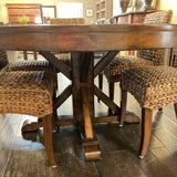 Pottery Barn Benchwright Table, 1 Leaf, 6 Chairs