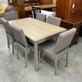Amisco Zenith Extendable Dining Table with 6 Amisco Mathilde Chairs