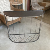 Metal Half Moon Console