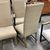 Set of 6  Dining Chairs with Nail Heads