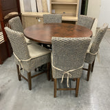 Haverty's Canyon Copper Top Table with 6 Stools