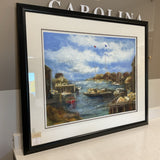 Framed Nautical Oil Painting