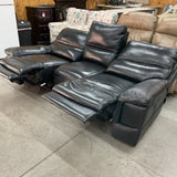 Black Leather Power Reclining Sofa