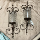 Pair of Wall Candle Sconces