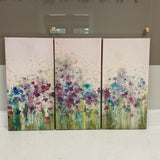 Set of 3 Floral Canvas Art