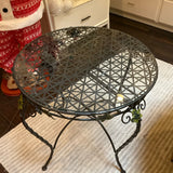 Glass Metal Grapevine Table