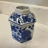 Butterfly Blue & White Vase