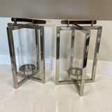 Pair of Chrome Lanterns