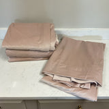 Pair of Pottery Barn Pink Velvet Curtains