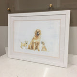 Golden Retriever W/ Puppies Print(R)