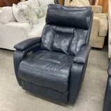 Dossett by Lane Navy Leather Recliner