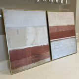 Pair of Similiar Feeling Framed Art  by Dan Meneely