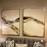 Pair of Large Framed Abstracts
