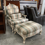 Highland House Bergere Chair with Ottoman