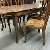 French Provincial Draw Leaf Dining Table with 2 Leaves