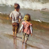 Framed Original Beach Scene Art