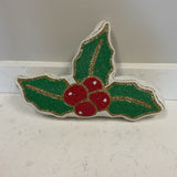 Beaded Holly Pillow