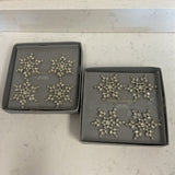 Pair of Pottery Barn Snowflake Napkin Rings