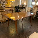 Art Deco Dining Table w/Inlay & 2 Leaves