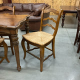 Pulaski Counter Height  Dining Table with 4 Rush Bottom Chairs
