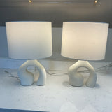 Pair of Modern White Lamps