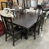 A America Table with 1 leaf and 6 Chairs