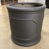 Short Round Black Planter (R)