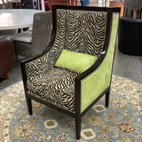 Green Zebra Nailhead Chair