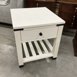 Square White Side Table