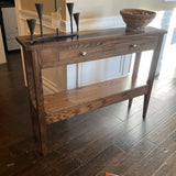 Custom Epoxy Walnut & Oak Foyer Table