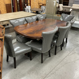 American Drew Table, 1 Leaf, and 8 Chairs