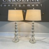 Pair of Glass Bubble Lamps