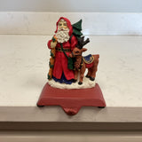 Santa with Reindeer Stocking Holder