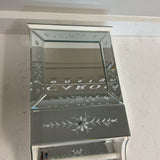 Venetian Glass Medicine Cabinet with Towel Rack