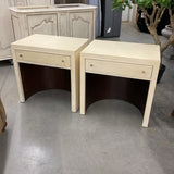 Pair of Mr. and Mrs. Howard for Sherrill End Tables with Mahogany Inserts