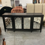 Black Mirrored Kacia Credenza
