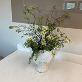 White Vase with Greenery