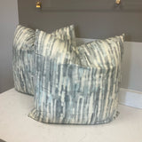 Pair of Gray Cream Down Pillows (R)