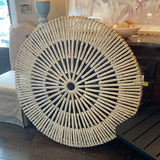 Large Pottery Barn Hand Woven Willow Wheel Art