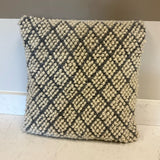 Blue and Cream Diamond Shape Pillow